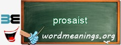 WordMeaning blackboard for prosaist